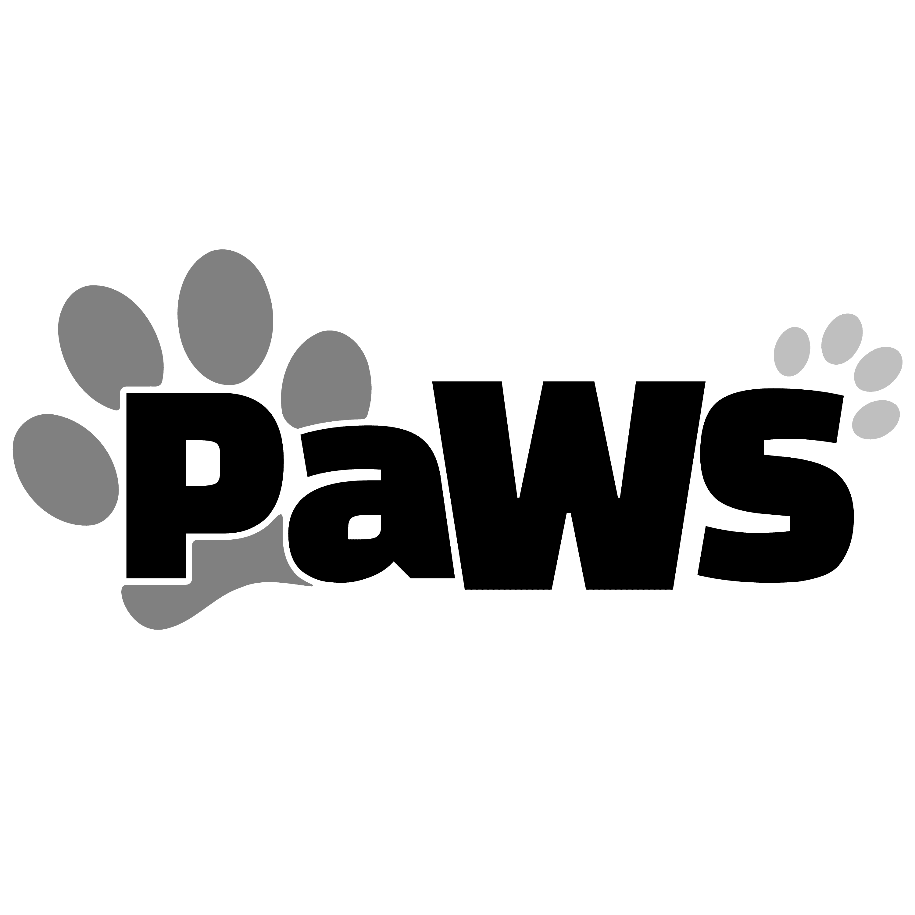 PaWS Logo S/W auf Weiß